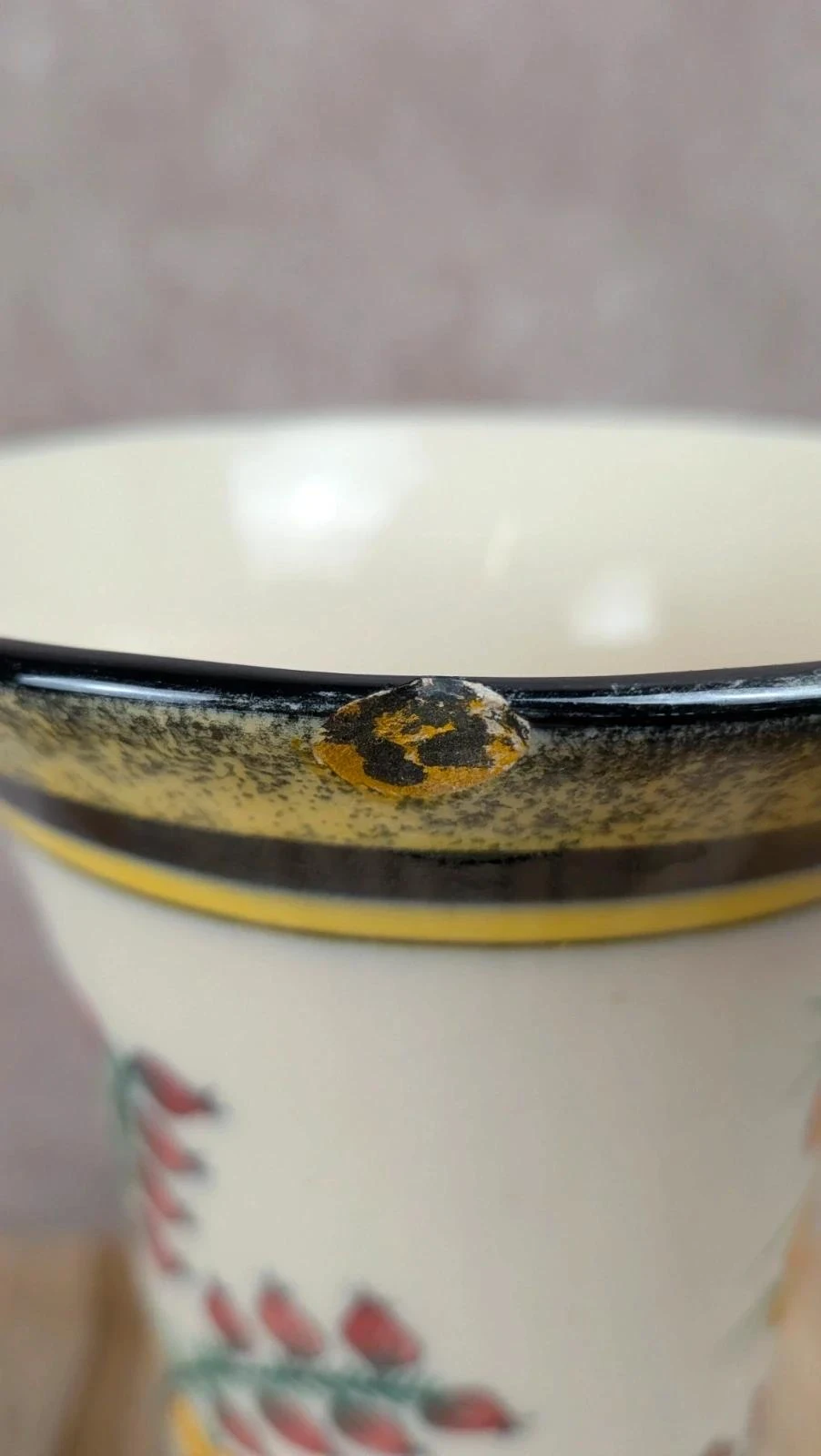 Vaso antigo Henriot Quimper decoração floral bretão – photo 5